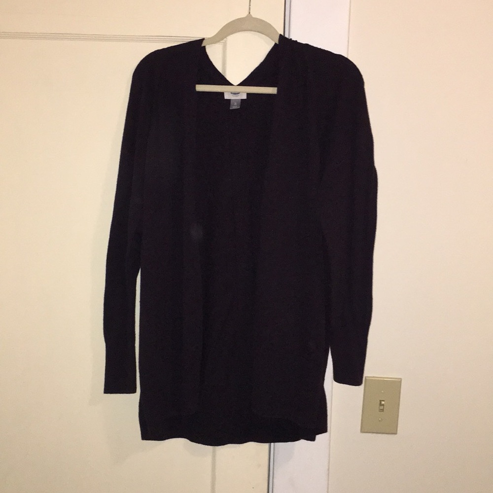 Purple cardigan